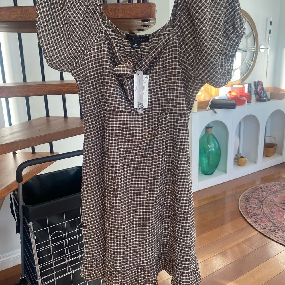 Brand new with tags! Sanctuary Brown and white dress!